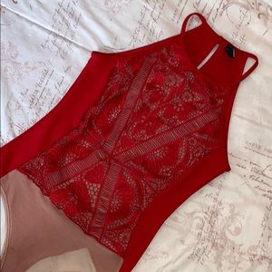 Windsor red bodysuit
